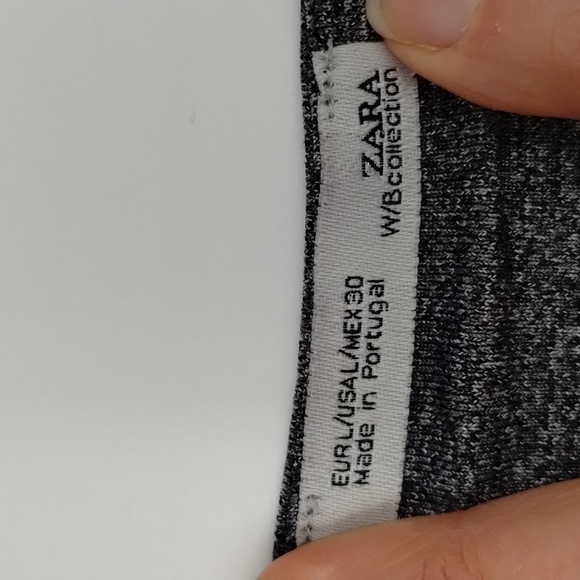 Zara W/B collection gray slub fleck size Large sleeveless super soft tank - Picture 7 of 9